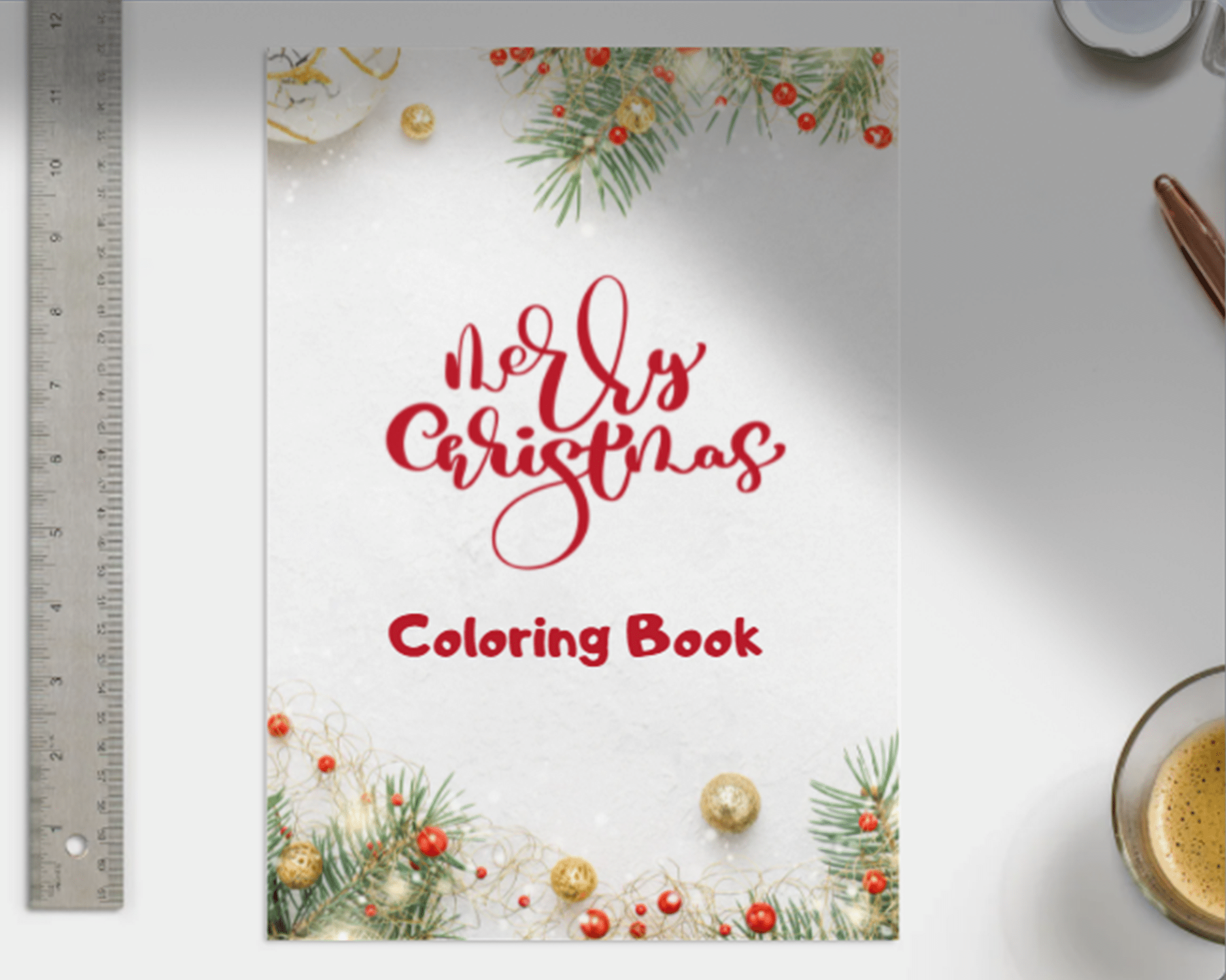Christmas Coloring Book, Pages-30