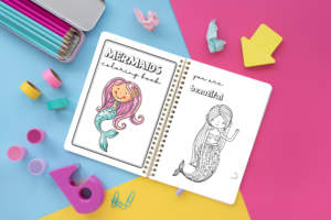 30 Pages Mermaids Affirmation Coloring Book