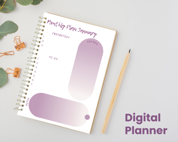 Digital Notebook Planner - Purple - Image 2