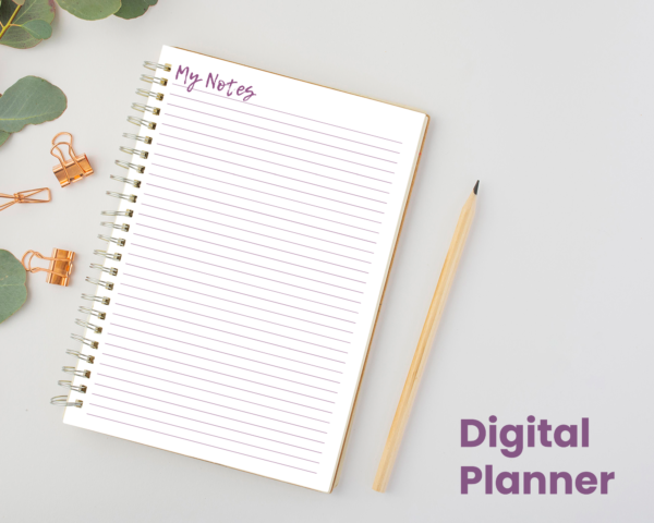 Digital Notebook Planner - Purple - Image 3