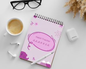 Habit Tracker and Mood Journal - Pink